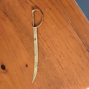 Vintage Brass Sword Letter Opener- Monticello Virginia
